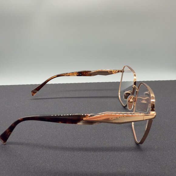 Prada Womens Eyeglasses Frames PR56Z 55 18 140 Rose Gold Tortoise READ - Picture 8 of 12